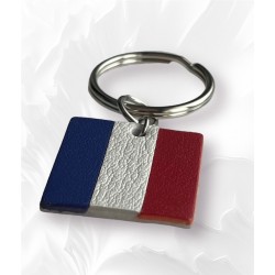 Porte-clé bleu, blanc, rouge