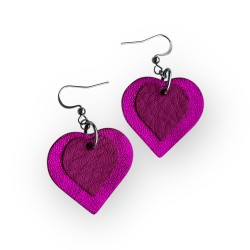 Bijoux cœurs en cuir Objat