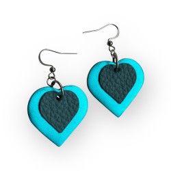 BIJOU CŒUR EN CUIR BLEU