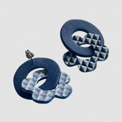 créoles en cuir Corrèze vue de dos et de face