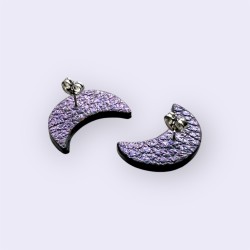 Boucles d'oreilles femme en cuir LISE vue de dos