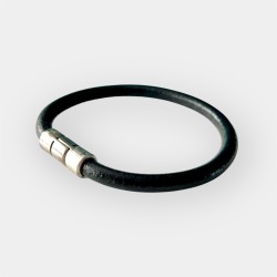 bracelet cuir mixte noir