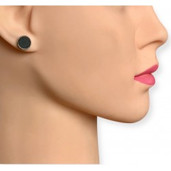 puces d'oreilles en cuir