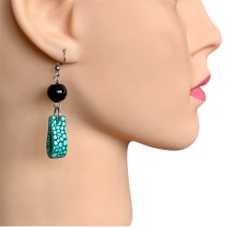 Boucles d'oreilles en cuir uniques