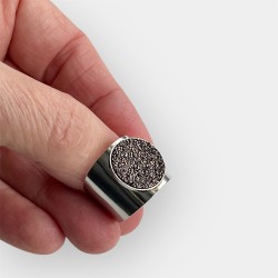 BAGUE CUIR POMPADOUR