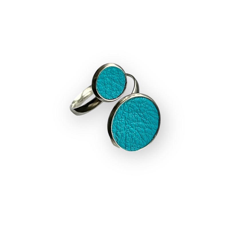 BAGUE CUIR BLEU JUILLAC