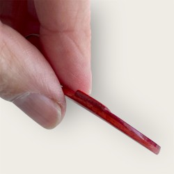 Créoles en cuir rouge ANGY vue de profil