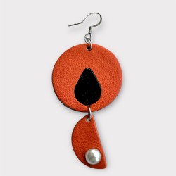 BOUCLES D'OREILLES EN CUIR MONO