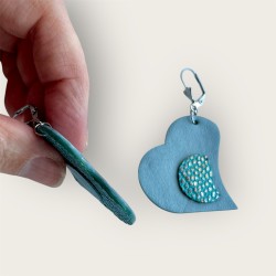 BOUCLE D'OREILLE CUIR ST AULAIRE CORREZE