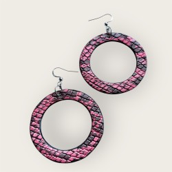 CRÉOLES CUIR FAITES À  LA MAIN EN CORREZE