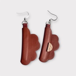 Boucles d'oreilles Odile vue de dos