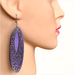 Grande créole mauve portées