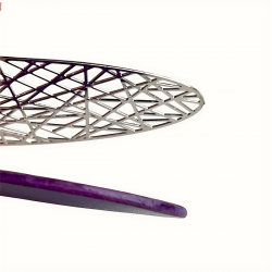 Vue de profil et de près de la grande créole mauve