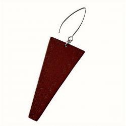 boucle d'oreille en cuir véritable vue de dos