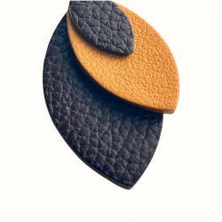 Gros plan sur texture du cuir de boucles d'oreilles